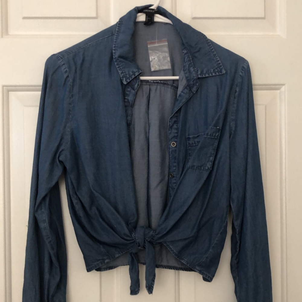 Denim forever 21 crop